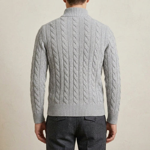 Belessia Castello Wool Half Zip Sweater Men