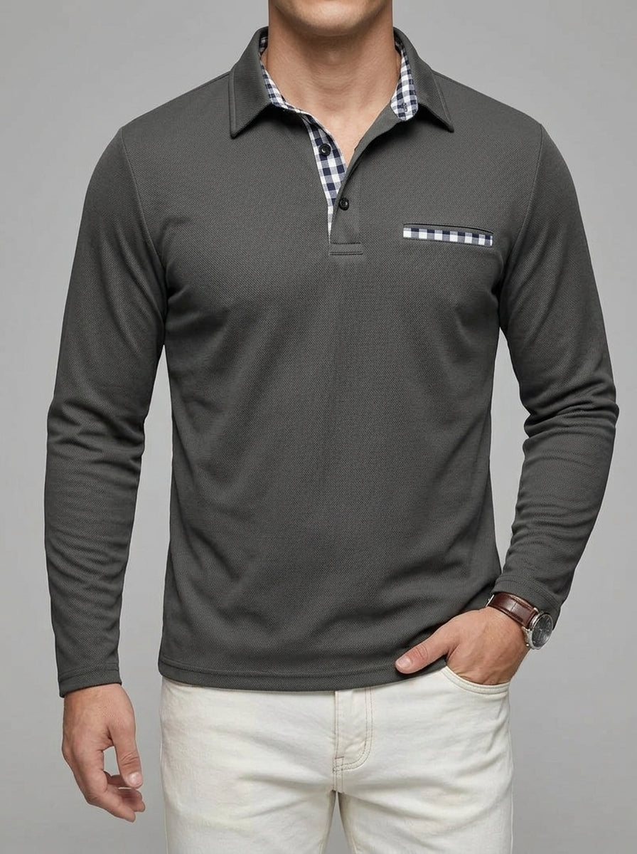 Long Sleeve Polo Men's Classic Fit