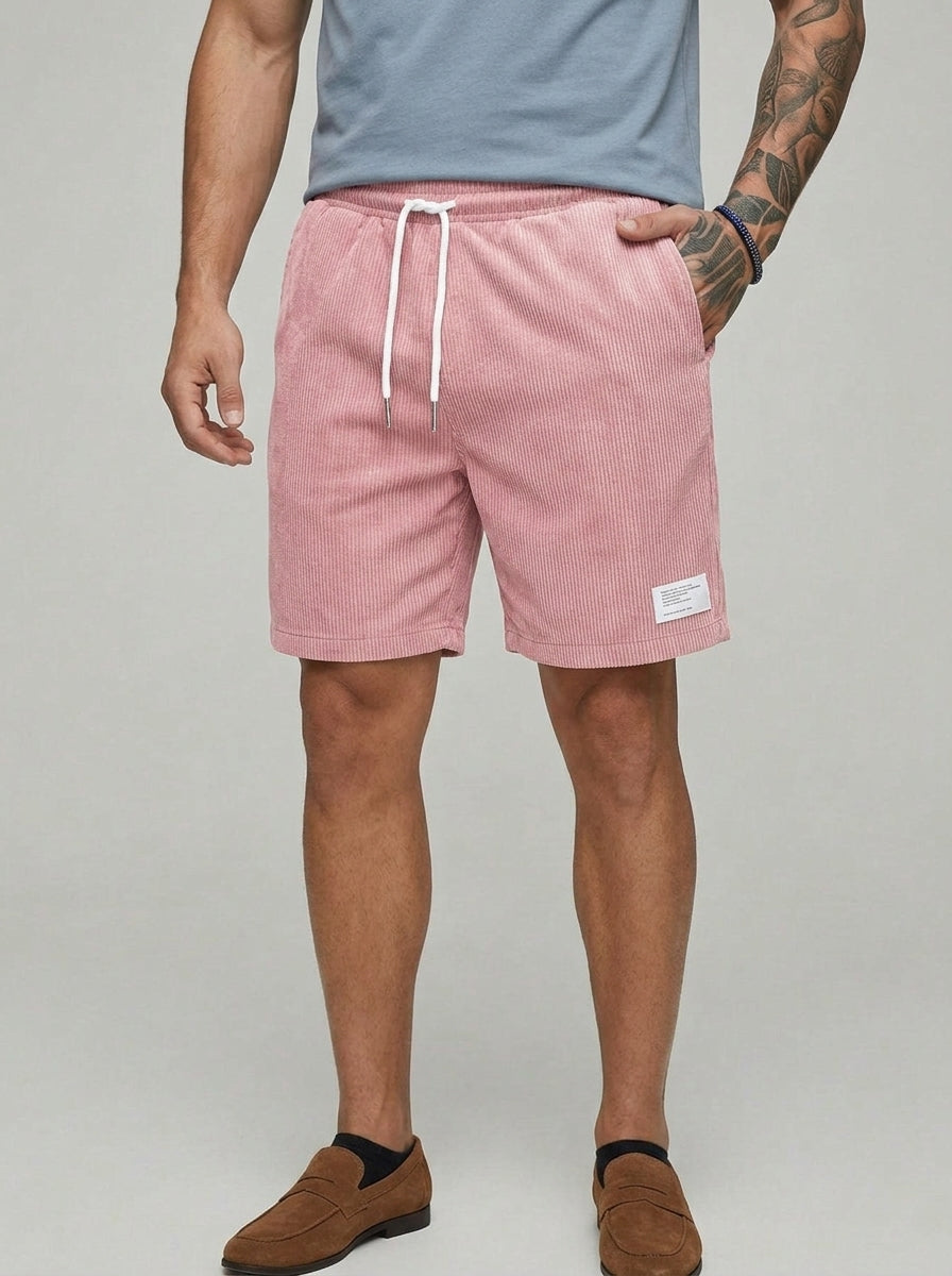 Cotton Chino Shorts Men Casual Drawstring