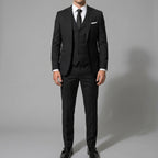 Slim-Fit 3-Piece Suit Men Wedding Wool