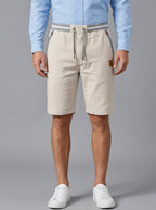 Cotton Chino Shorts Men Casual Drawstring Relaxed Fit