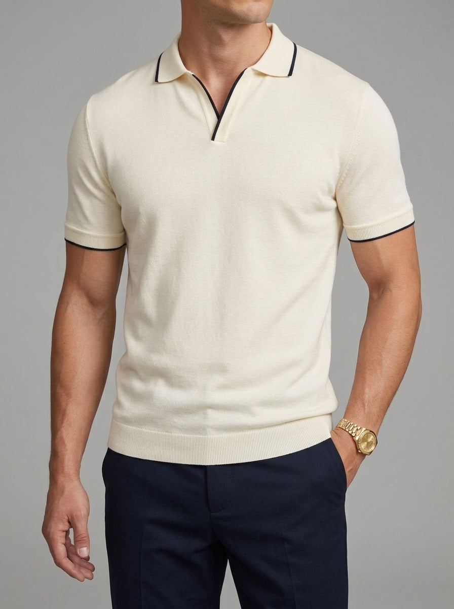 Cotton Polo Shirt Men Slim Fit