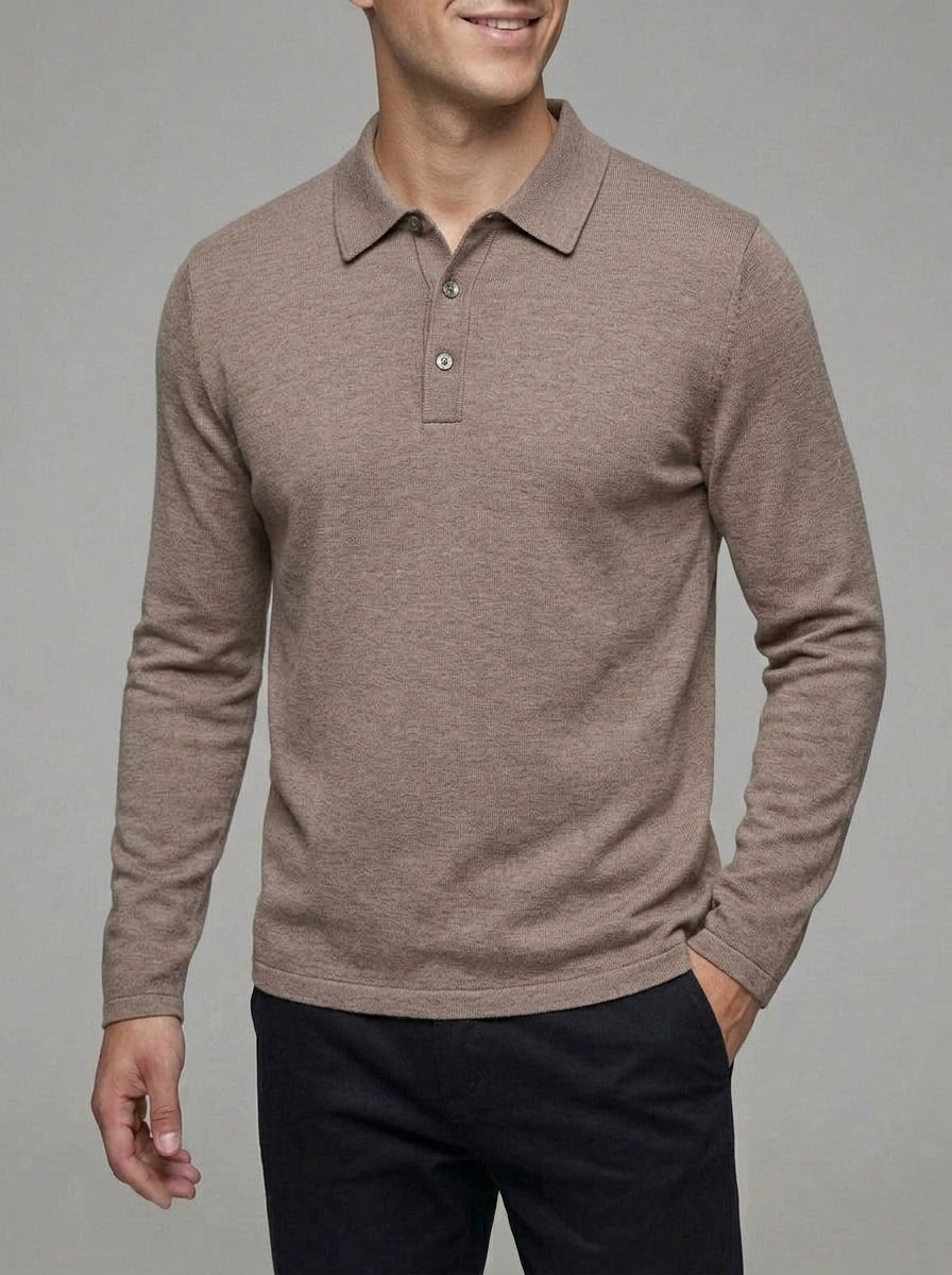 Wool Polo Sweater Men