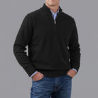 Classic Knit Jumper Men Half Zip Fleece Sweater