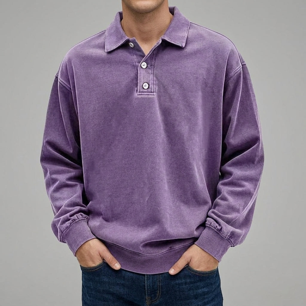 Wool Long Sleeve Polo Men – Comfortable Layering