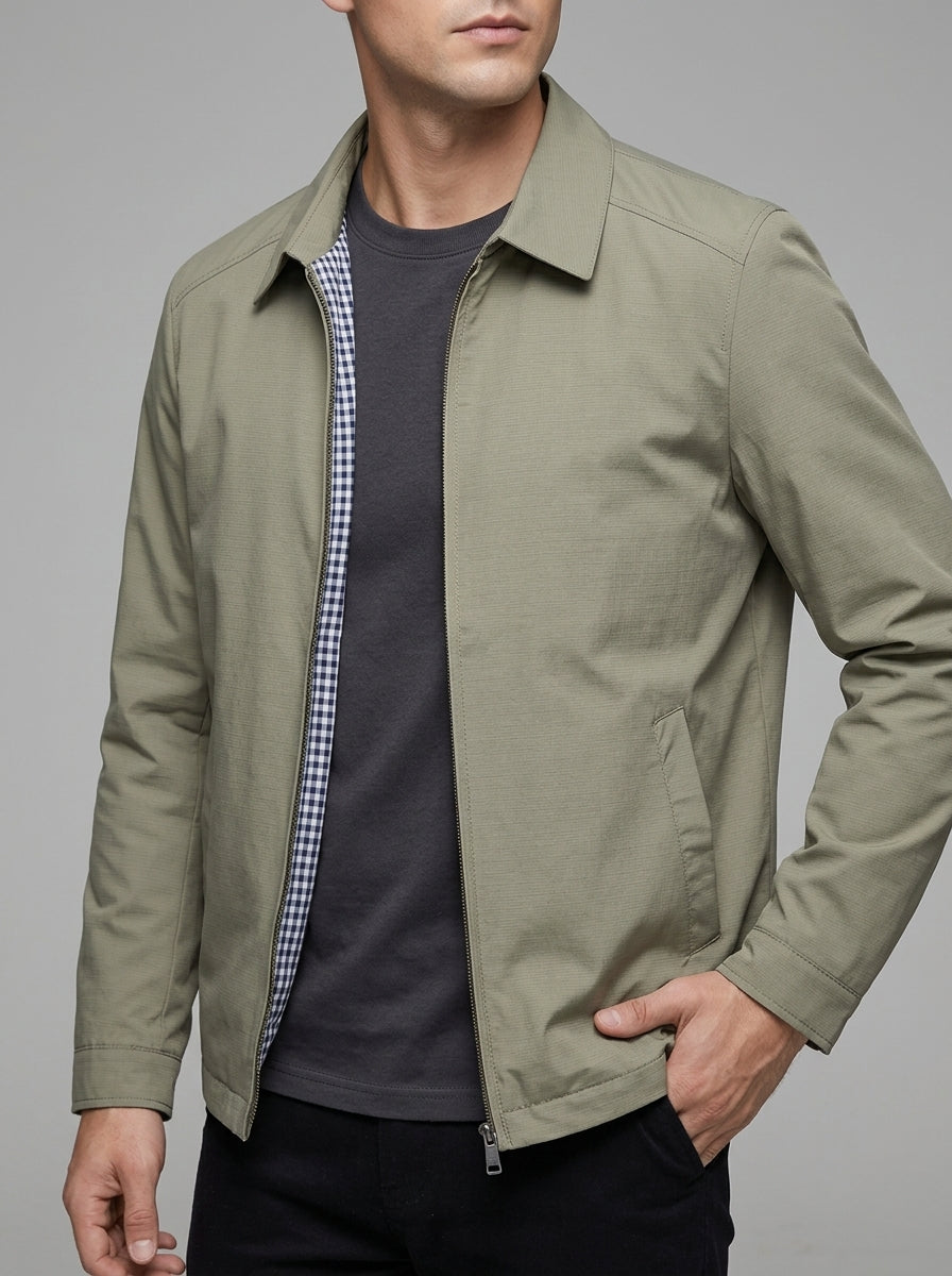 Mens Lightweight Jacket – Cotton Checkered Lining