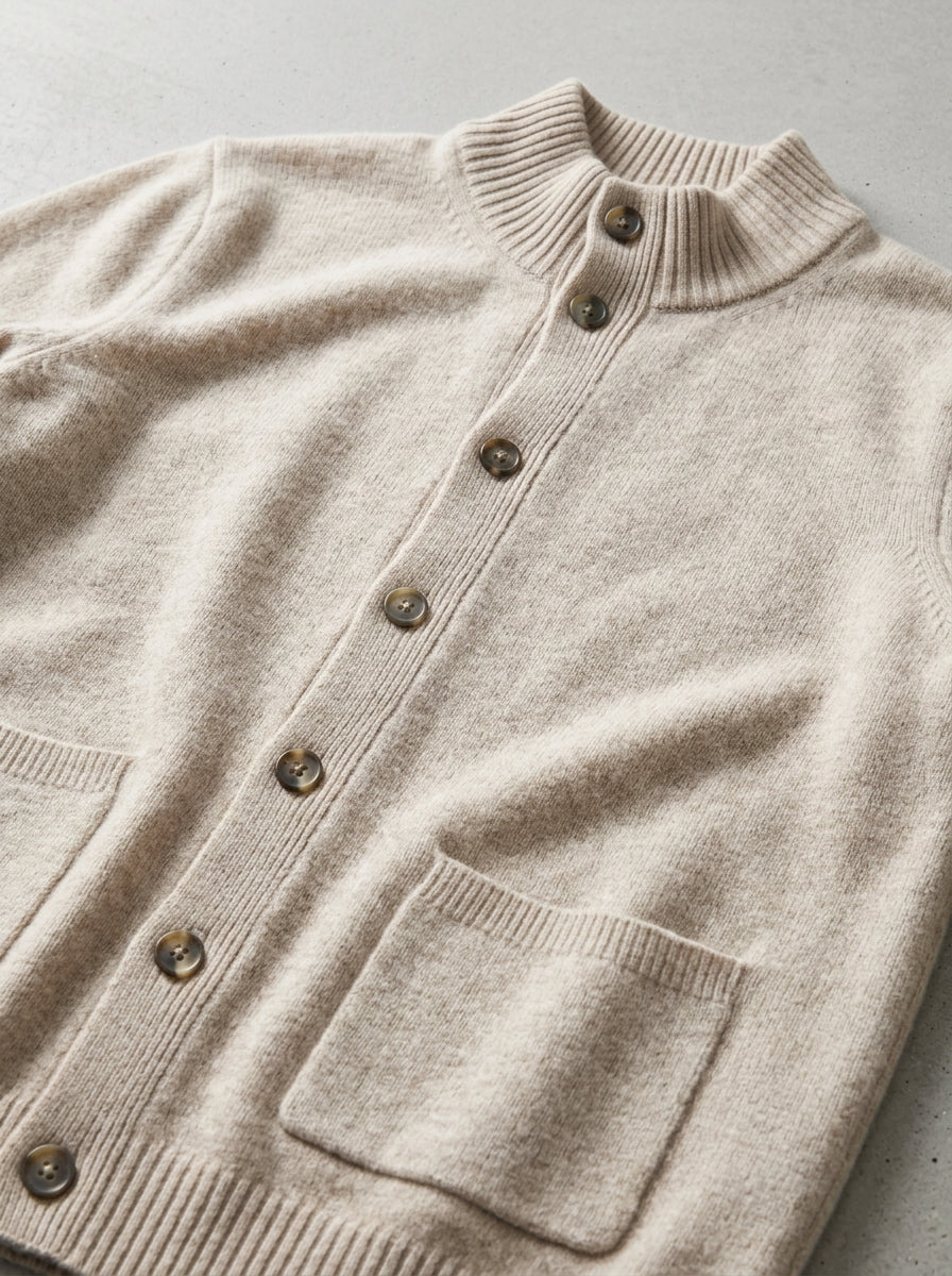 Cashmere Cardigan Men Button