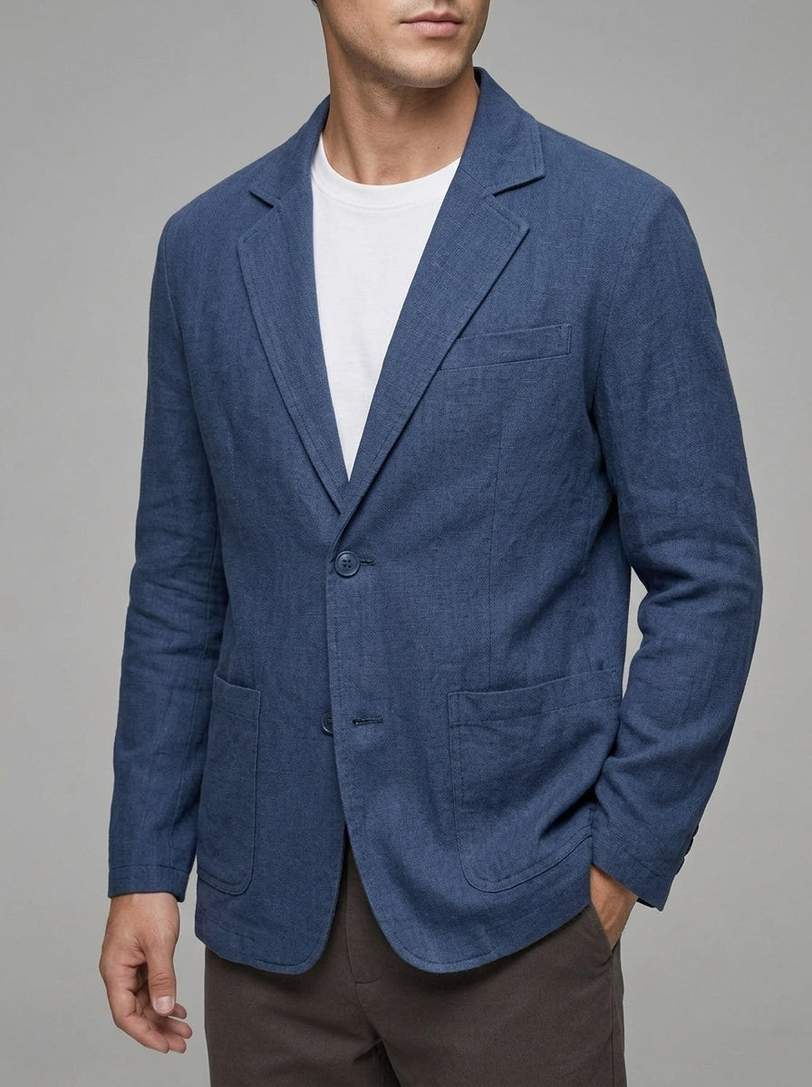 Casual Linen Jacket Men's – Beige