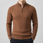 Wool Zip Neck Sweater Men