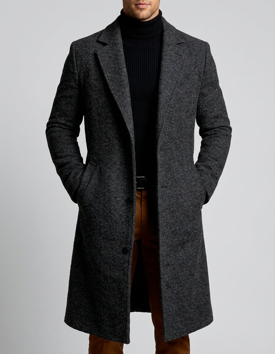 Ridgeford Trench Coat Mens – Wool Long Overcoat