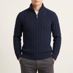 Belessia Castello Wool Half Zip Sweater Men