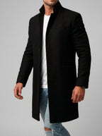 Trench Coat Mens – Tailored Long Wool Winter Coat