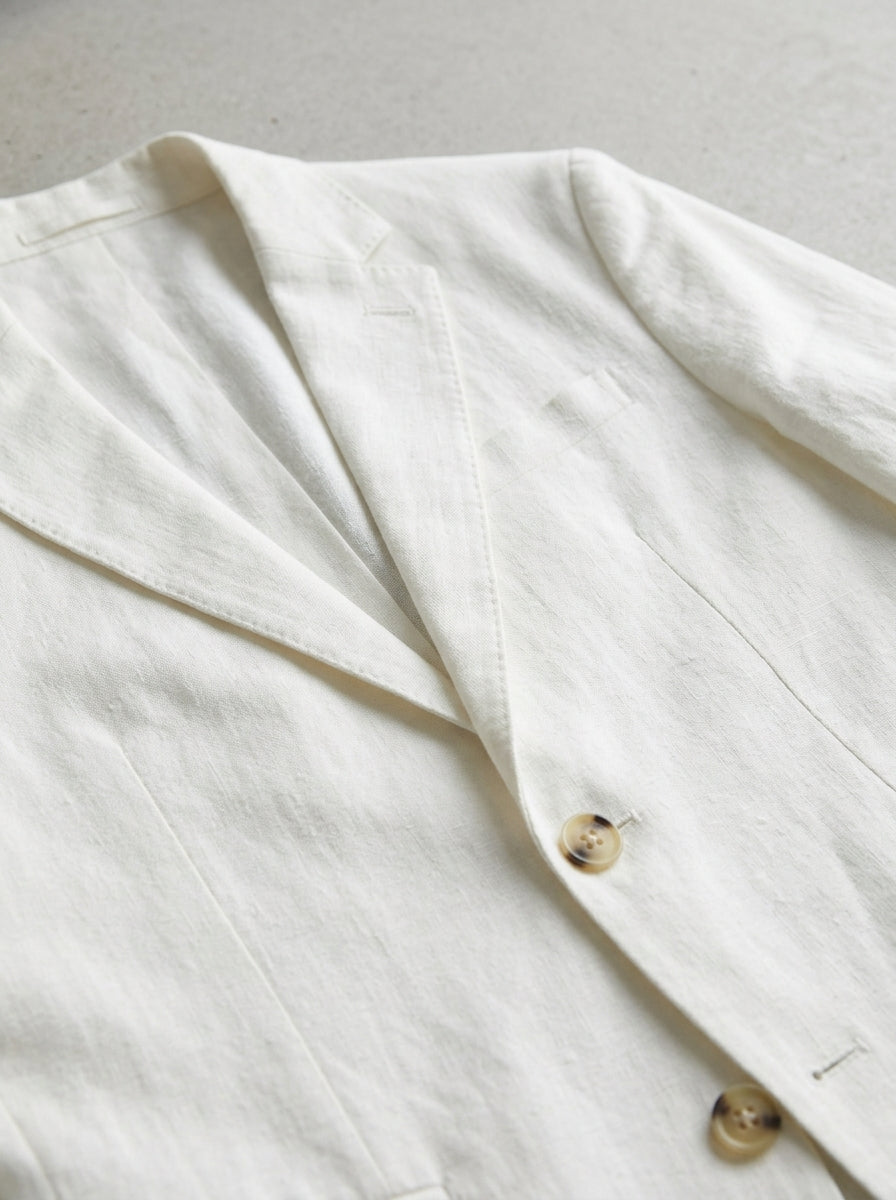Linen Summer Blazer Men Lightweight Jacket