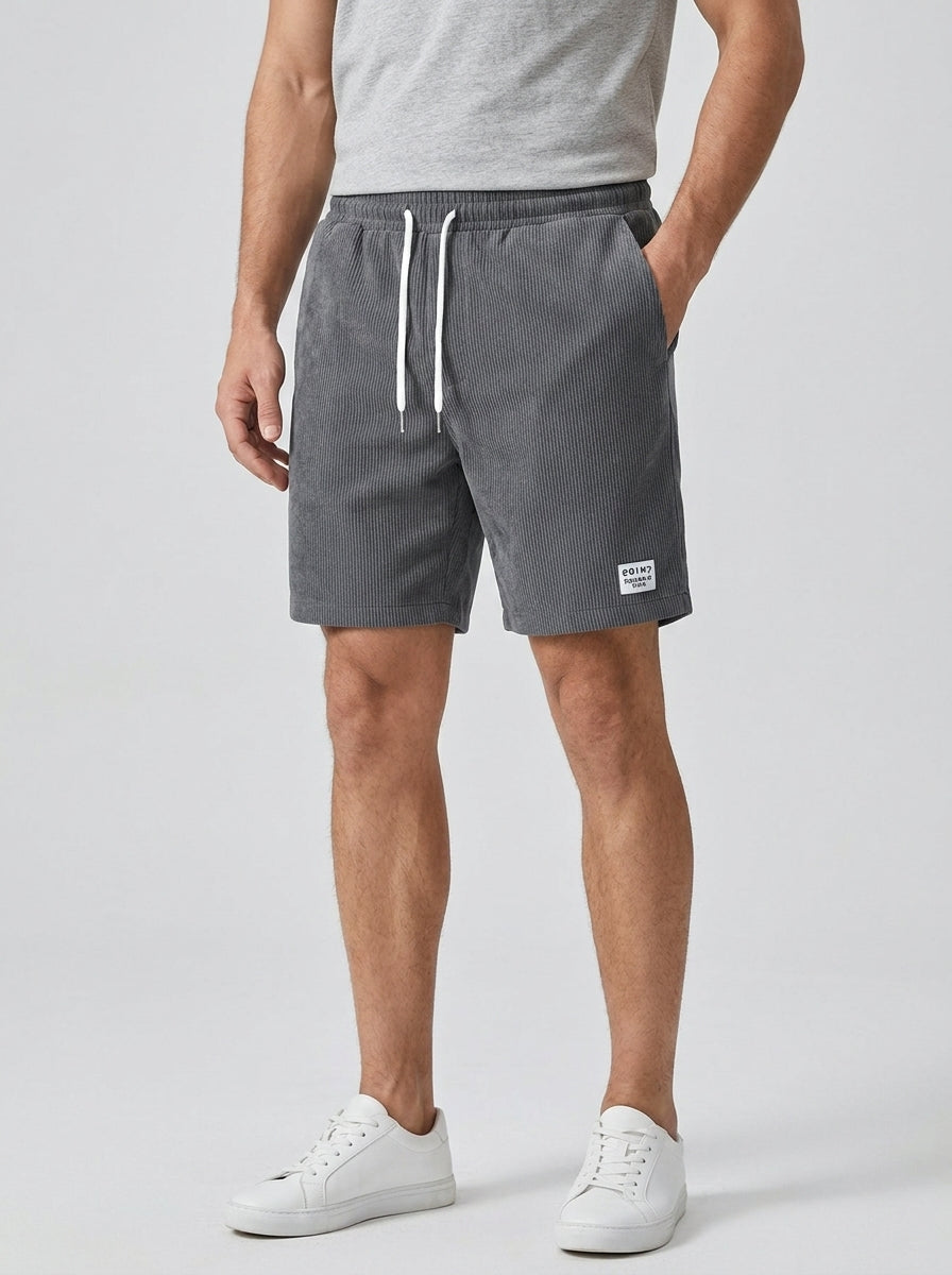Cotton Chino Shorts Men Casual Drawstring