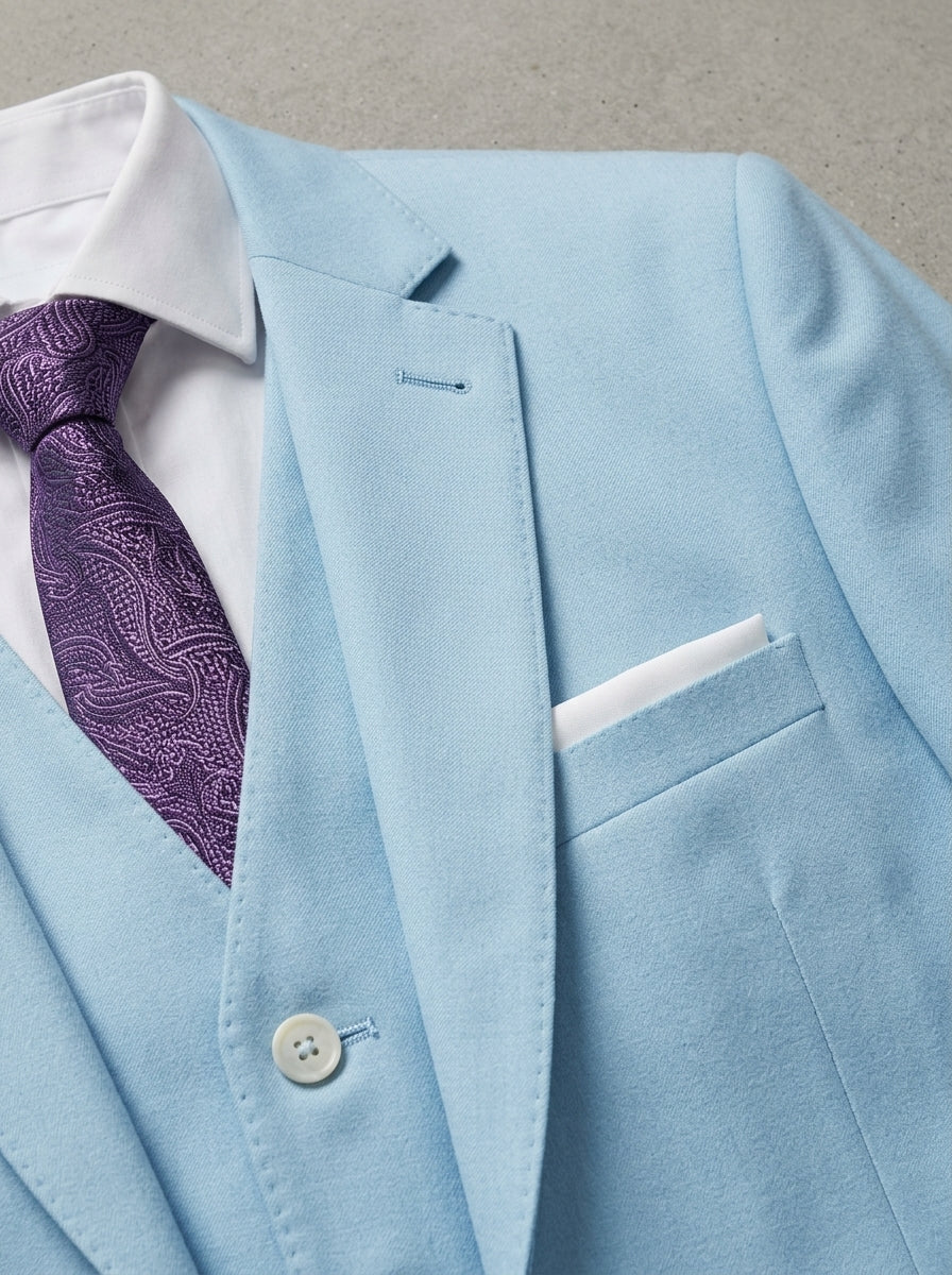 Wool Slim-Fit 3-Piece Suit Men