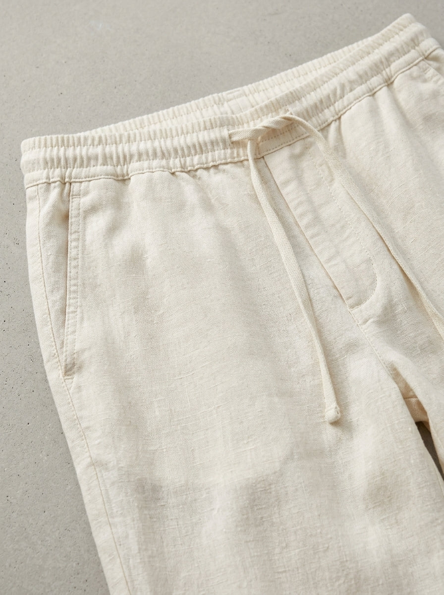 Linen Wide Leg Trousers Men