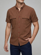 Cotton Linen Blend Shirt Men – Summer