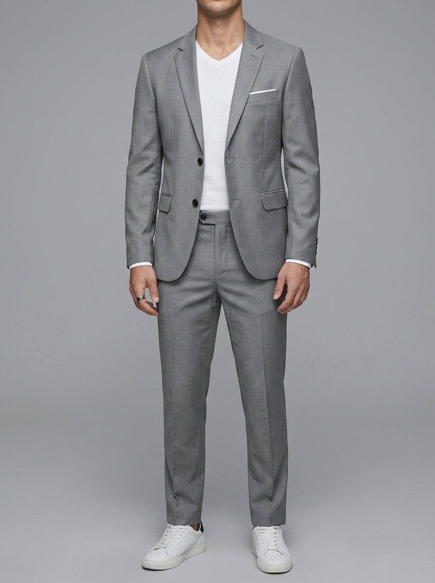 Wool Classic 2-Piece Suit Men Two-Piece
