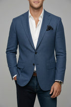 Slim-Fit Business Blazer Men Wool Casual