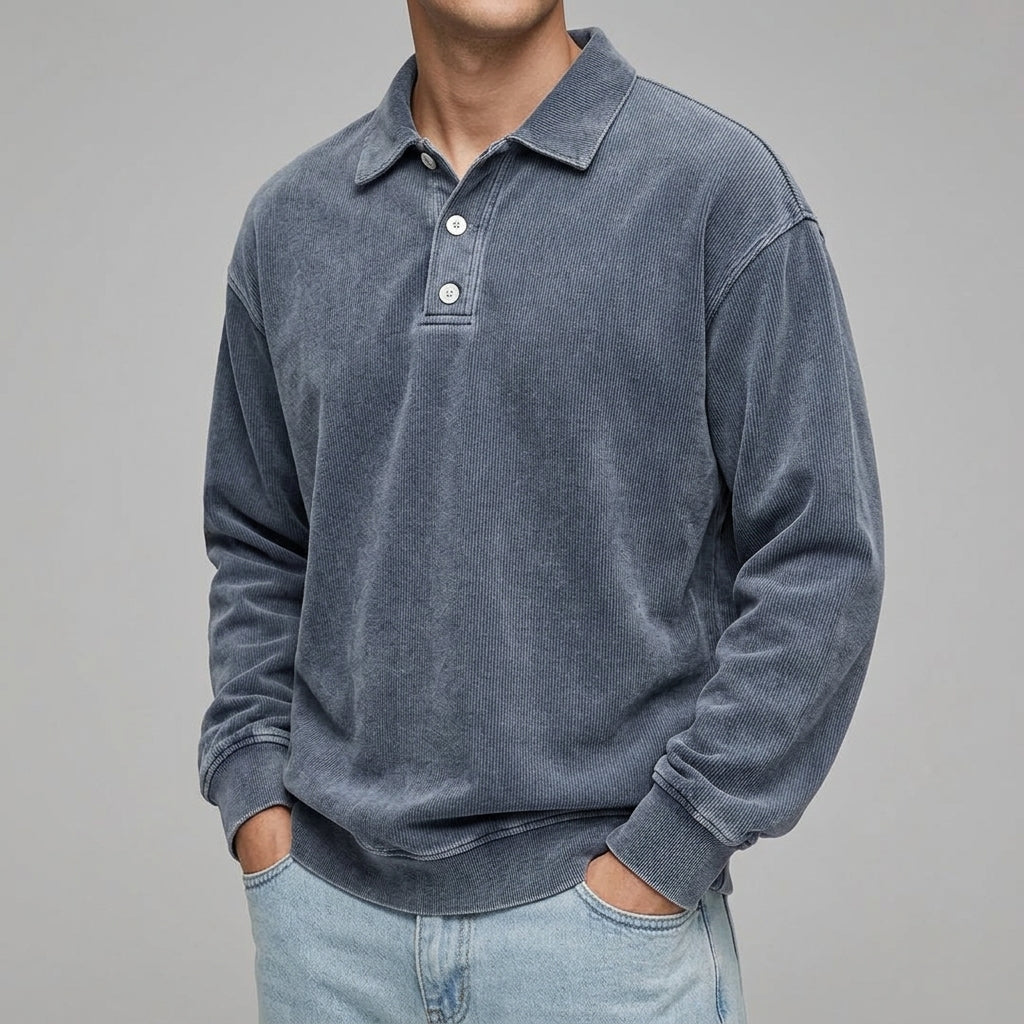 Wool Long Sleeve Polo Men – Comfortable Layering