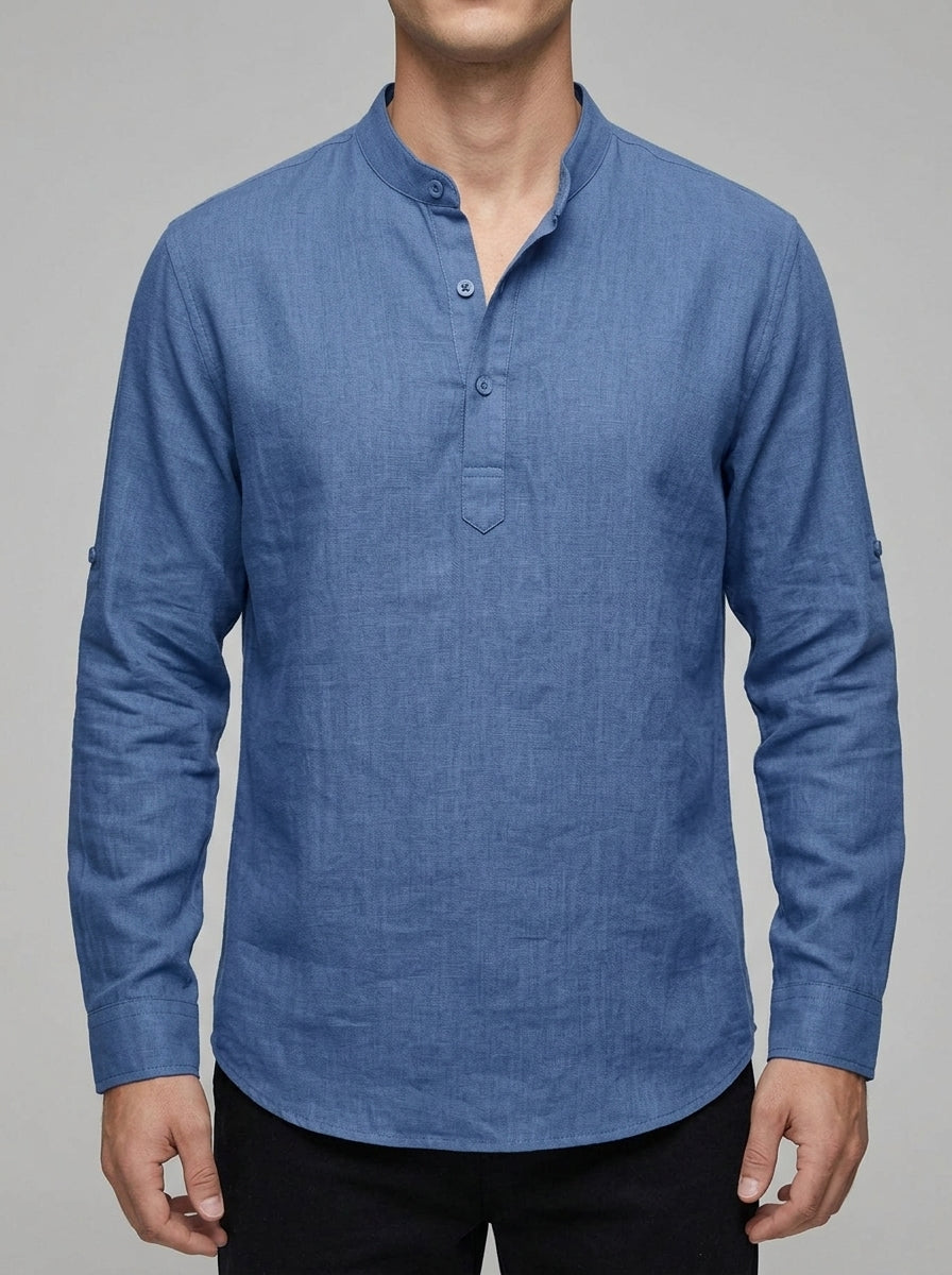 Linen Long Sleeve Shirt Men – Summer