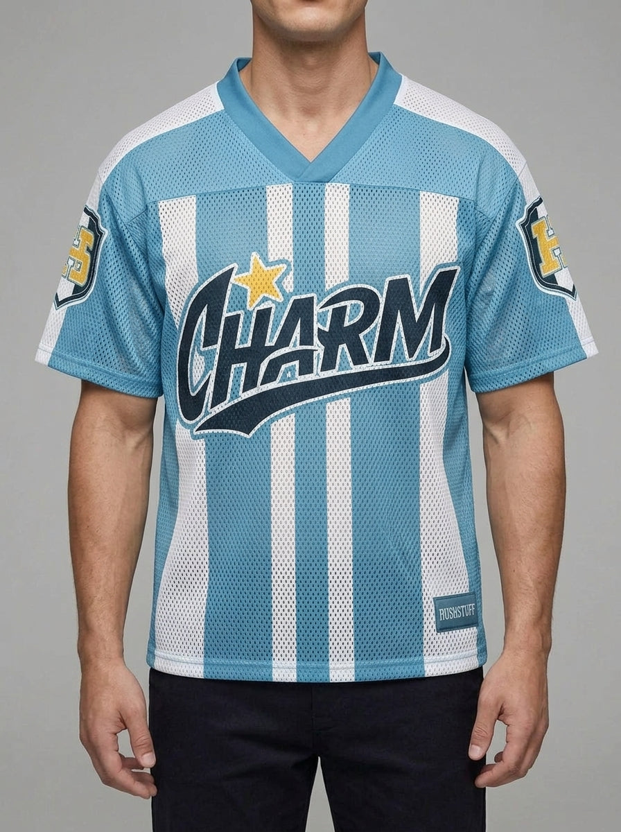 Mesh Football Jersey Men V-Neck Retro