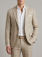 Slim-Fit Linen Summer Blazer Men