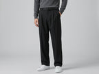 Stretch Tailored Trousers Men Wool Dress Pants