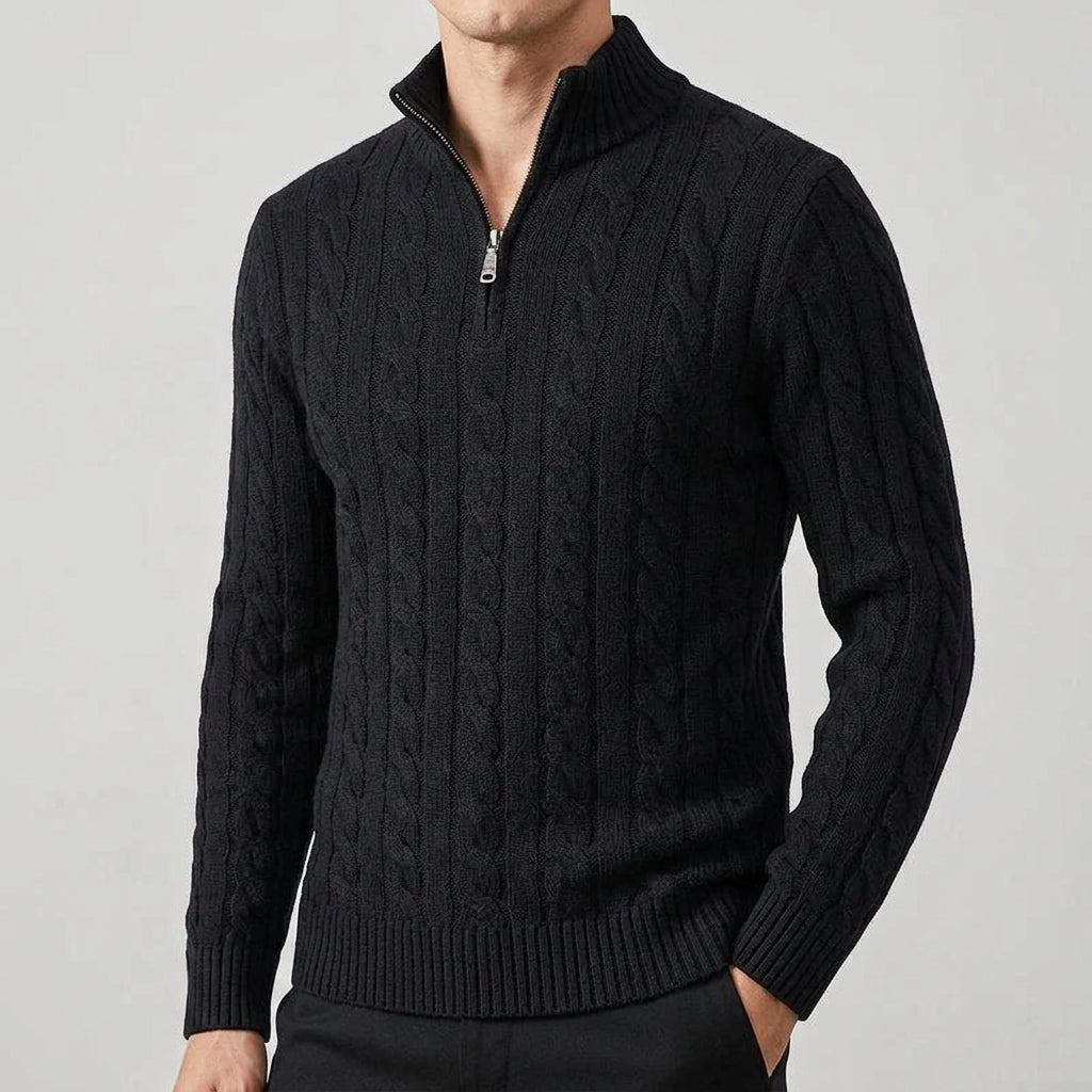 Belessia Castello Wool Half Zip Sweater Men
