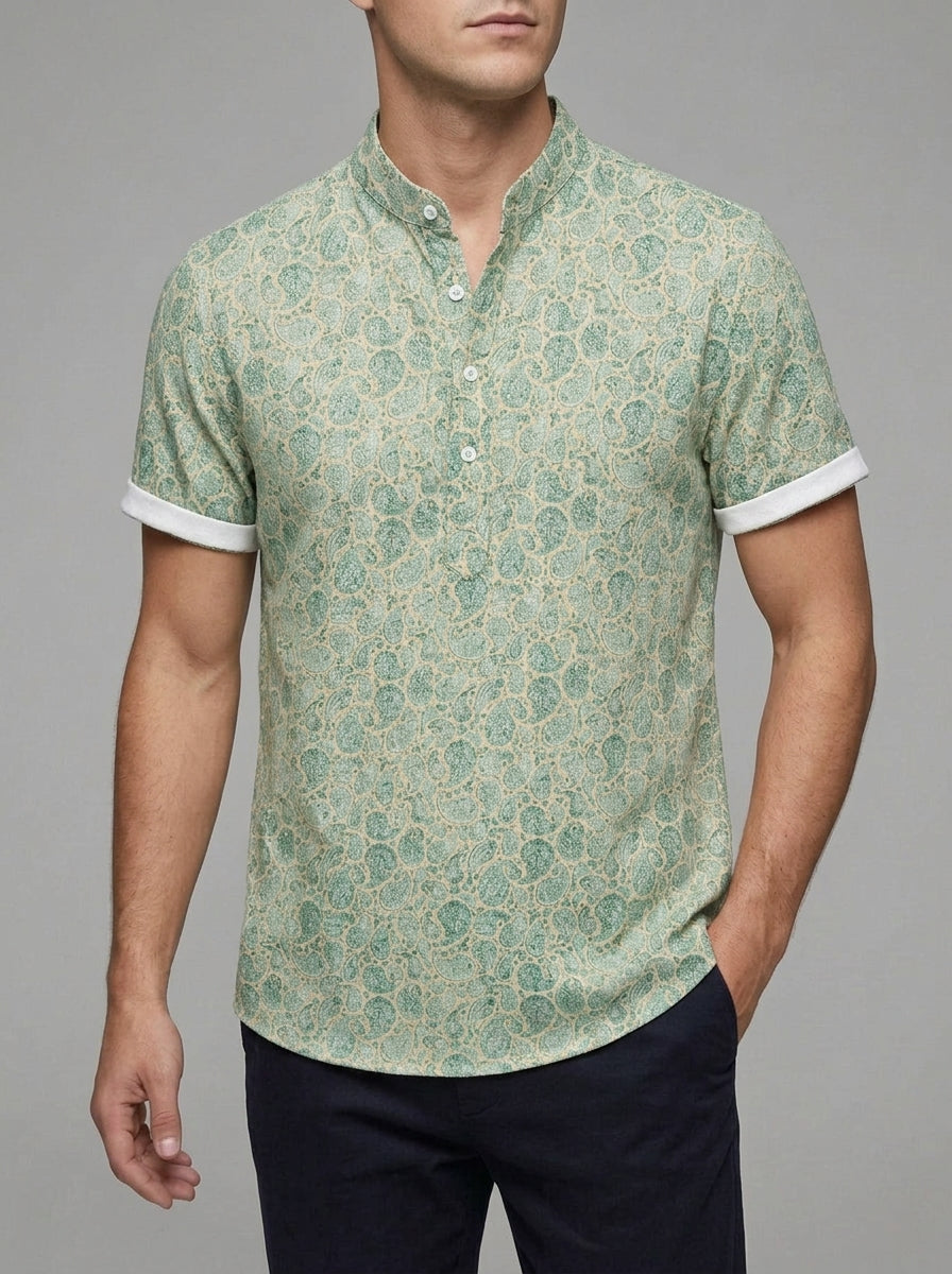 Wool Casual Shirt Men