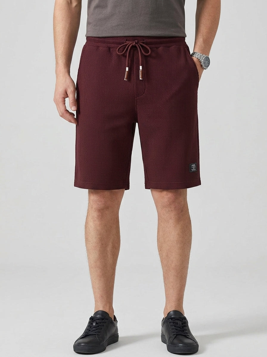 Cotton Chino Shorts Men Drawstring Side Pockets