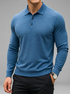 Belessia Merino Wool Polo Shirt  - Soft Knit Men