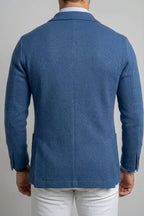 Men's Wool Knit Blazer Notch Lapel