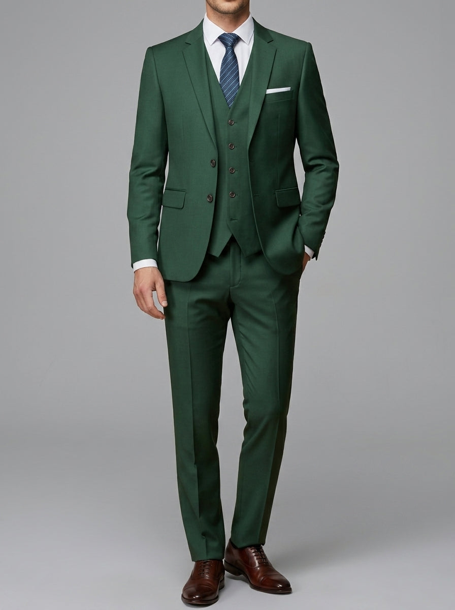 Wool Slim-Fit 3-Piece Suit Men