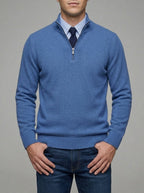 Classic Knit Jumper Men Half Zip Fleece Sweater