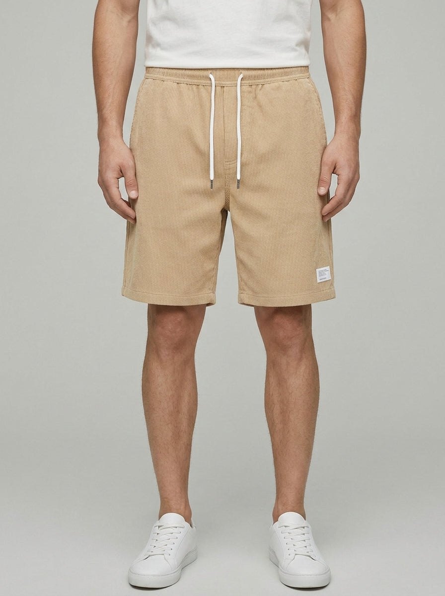 Cotton Chino Shorts Men Casual Drawstring