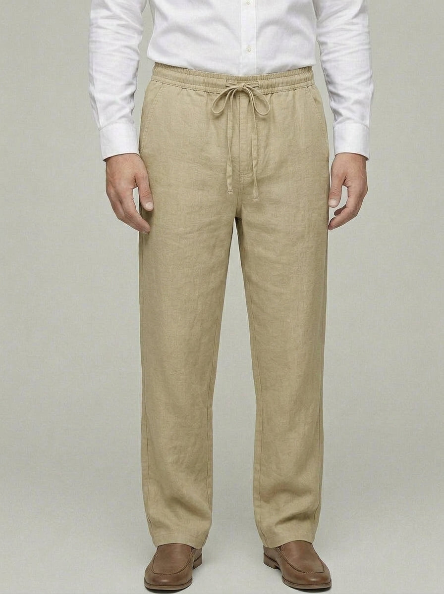 Linen Trousers Men Summer Baggy