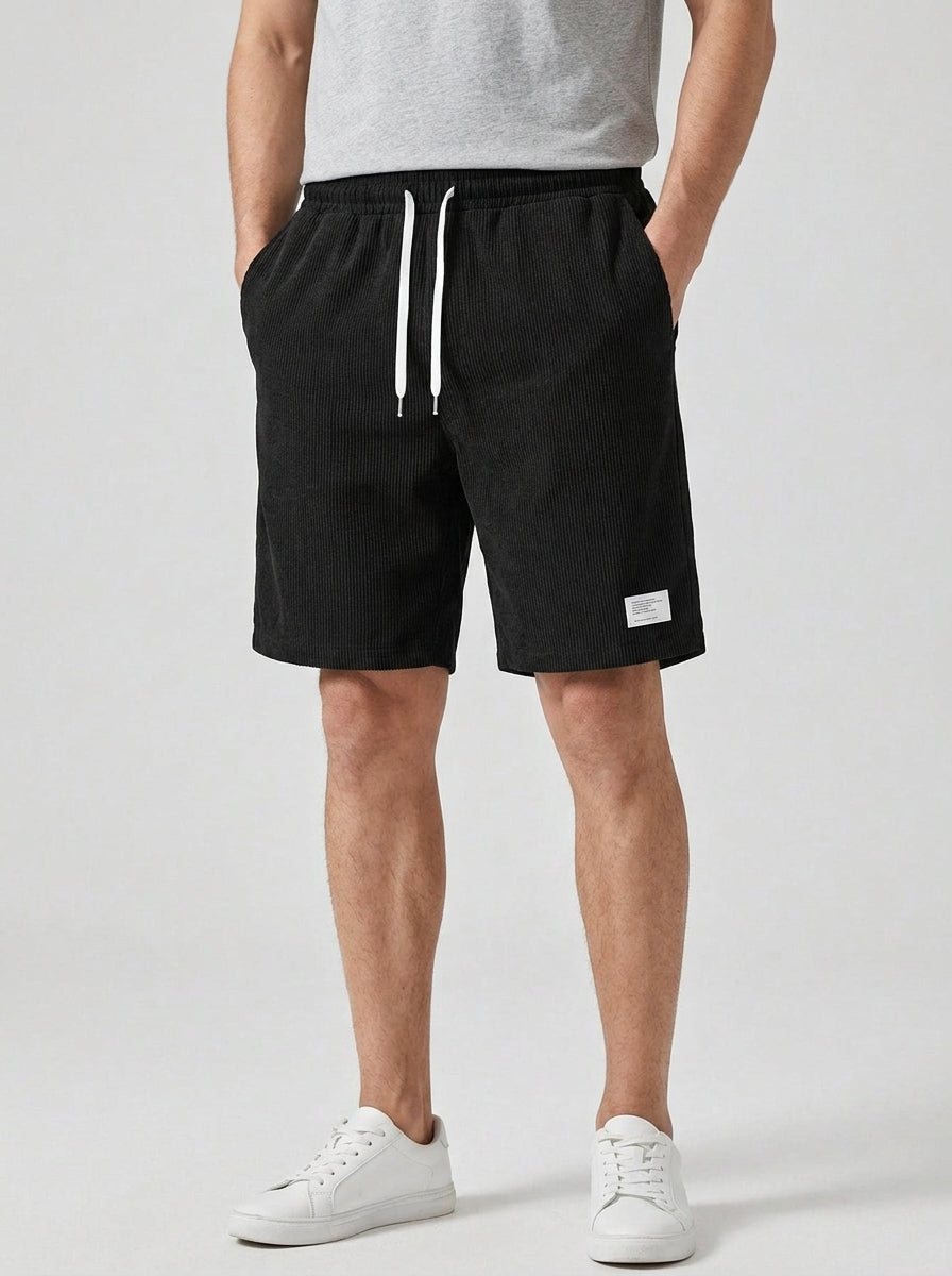 Cotton Chino Shorts Men Casual Drawstring