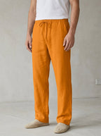 Linen Trousers Men Summer Baggy