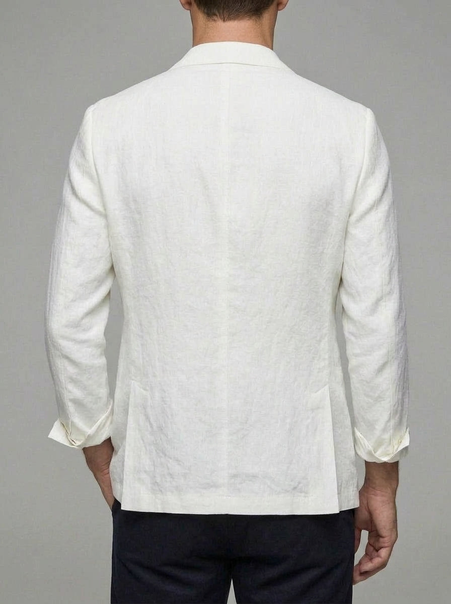 Linen Summer Blazer Men Lightweight Jacket