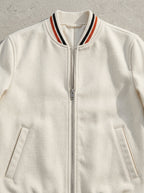 Lightweight Bomber Jacket Stripe Detail – Wool
