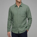 Linen Button-Up Shirt Men – Summer