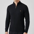 Wool Zip Neck Sweater Men