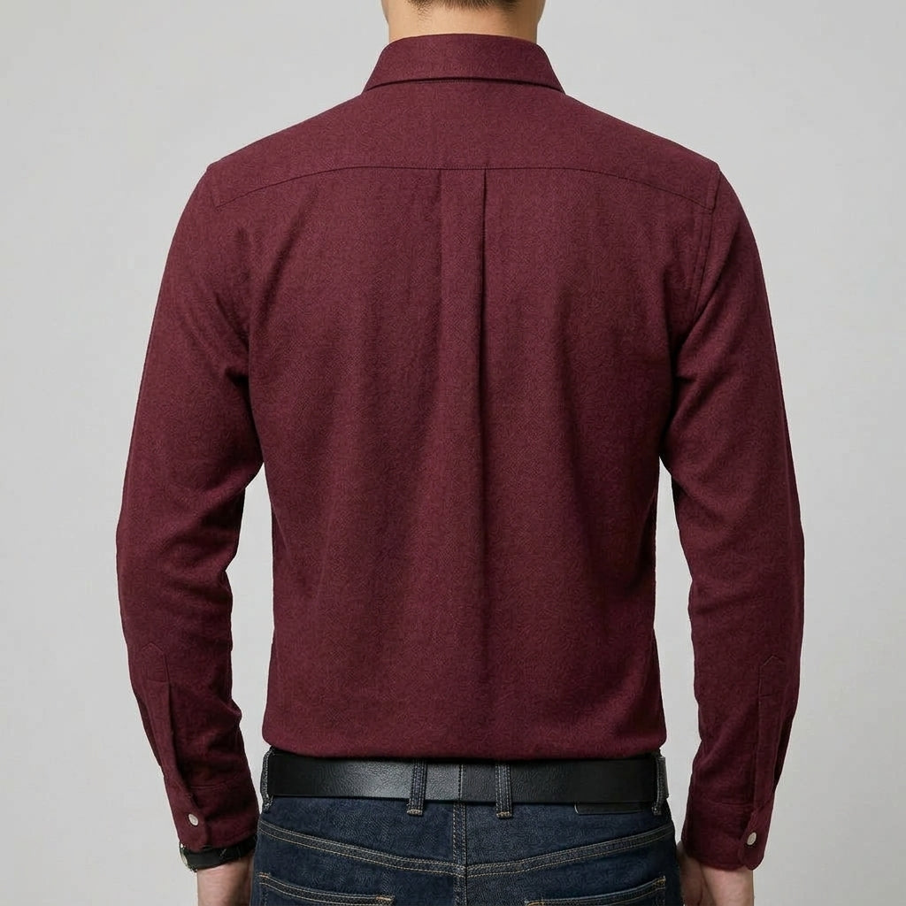 Wool Long Sleeve Shirt Men