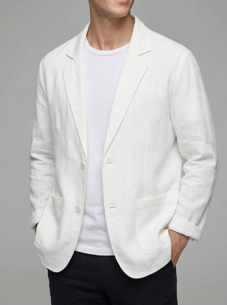 Casual Linen Jacket Men's – Beige