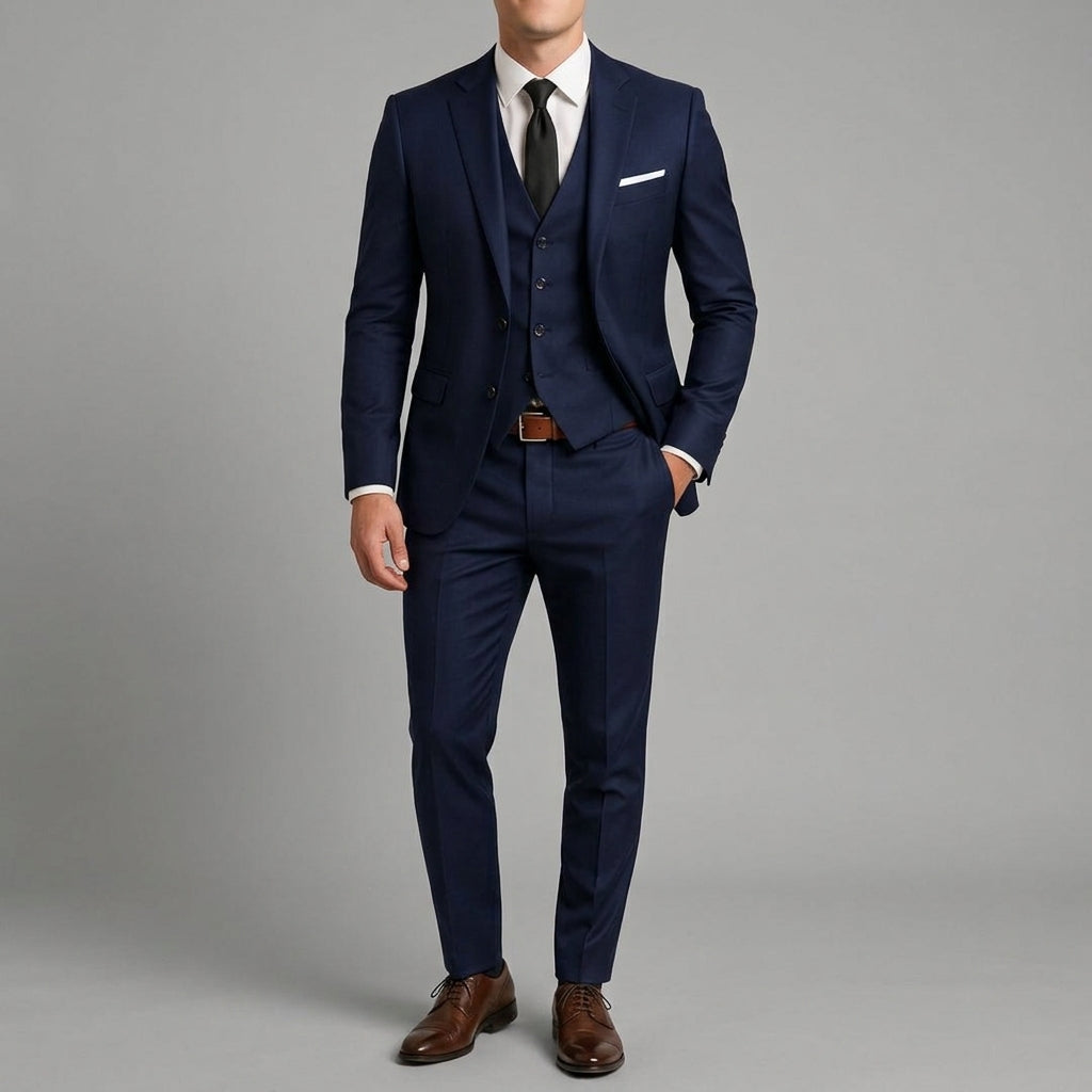 Ethan Wool Slim-Fit 3-Piece Suit Men