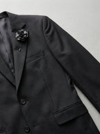 Wool Slim-Fit Elegant 3-Piece Wedding Suit Men