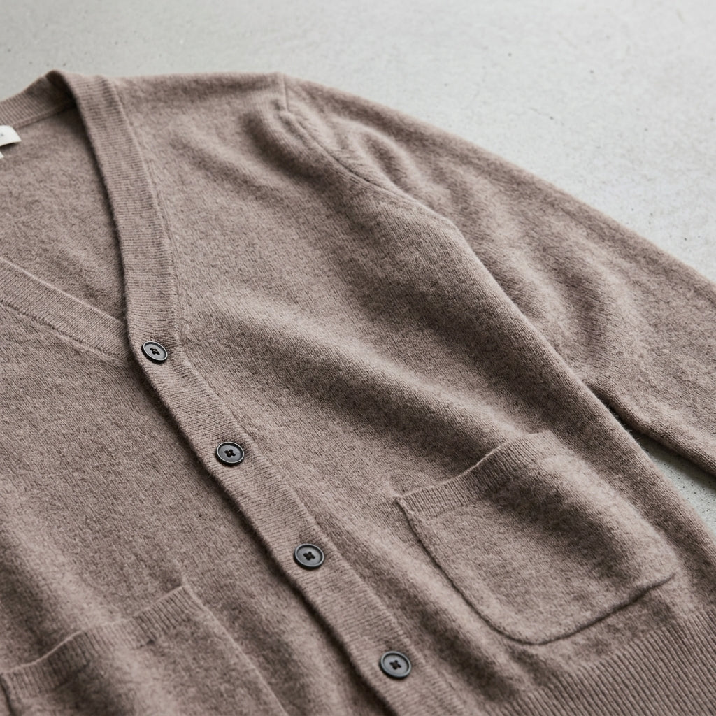 Cashmere Cardigan Men Classic Button-Up