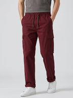 Cotton Cargo Trousers Men Stretch