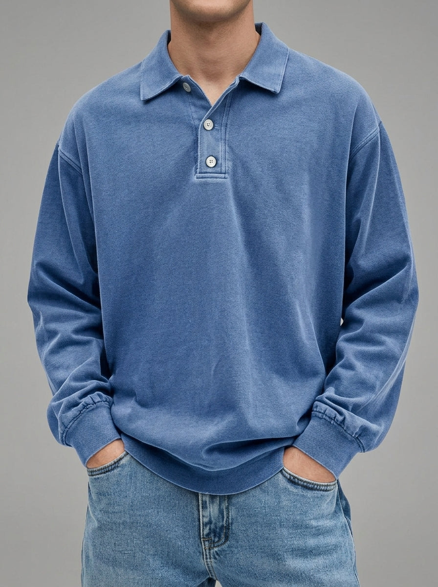 Wool Long Sleeve Polo Men – Comfortable Layering